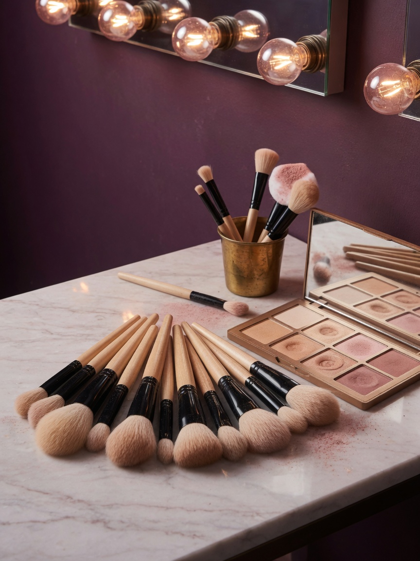 Makeup četke i paleta